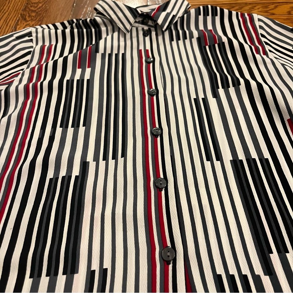Vintage Allison Daley Multicolor Striped Blouse - Picture 7 of 8